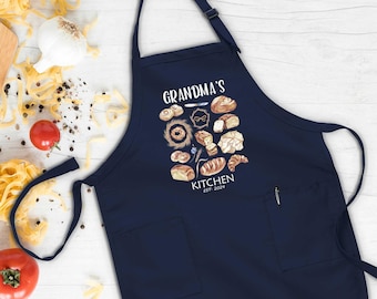 Grandma Apron, Grandmas Kitchen Apron, Baking Apron, Baked Goods Apron, Cookies Apron, Pastry Apron, Grandmother Apron, Mothers Day Apron