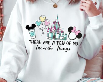 Disney Favorite Things Shirt, Cute Disneyland Castle Tee, Mickey Balloon T Shirt, Magical Disney Trip Outfit, Gift for Coffee Lovers