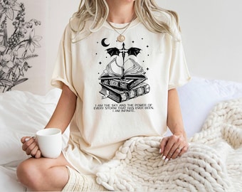 Camiseta Colores Confortables, Camiseta Soy Infinito, Camiseta Cuarta Ala, Camiseta Jinete de Dragón, Camiseta de la Escuela de Guerra Basgiath, Camiseta Cuadrante de Jinetes, Camiseta Volar o Morir