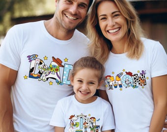 Toy Story Personalized Family Shirts – Disney Matching Outfit for Vacations & Birthdays