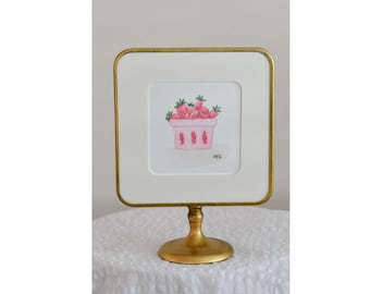 Watercolor Strawberry Mini Print