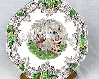 Antique Copeland Spode Spode's Sandwich Plate Byron England 25cm Wide