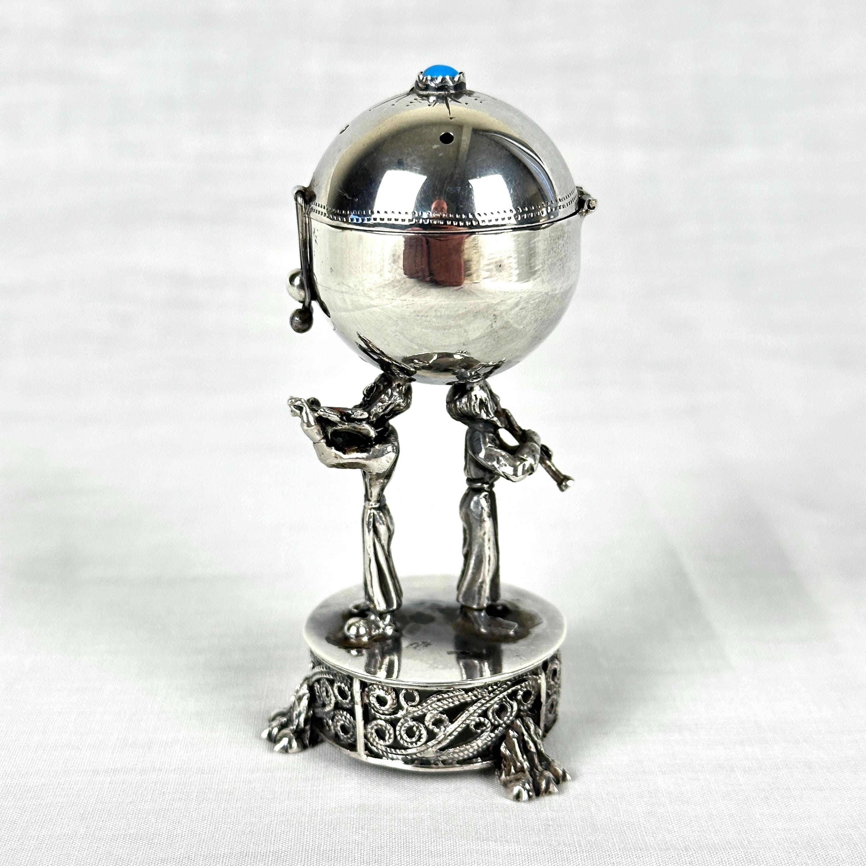 Sterling Silver Judaica Jewish Besamim Spice Box Tower - Etsy