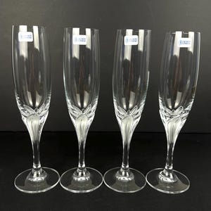 Schott Zwiesel La Fleur Flöte Sektgläser 4er Set, Champagner Flöte Klar Frost Made in Germany