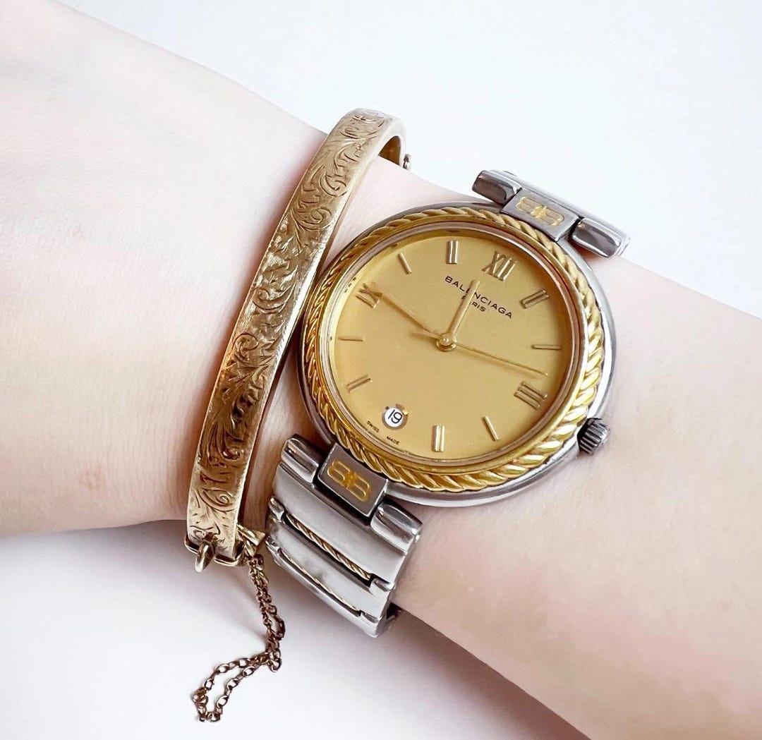 BALENCIAGA 自動巻き 腕時計 レディース 1990's Balenciaga Stainless Steel Watch (women) No Box - Etsy