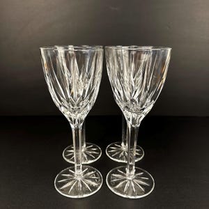 4 vintage Mikasa Apollo crystal wine or water glasses, in excellent condition