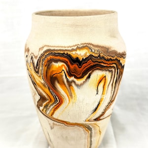 Vaso Nemadji, arte popolare, rustico, ceramica fatta a mano, vintage, arredamento del North Country, arredamento ranch, arredamento del sud-ovest, arte del Minnesota