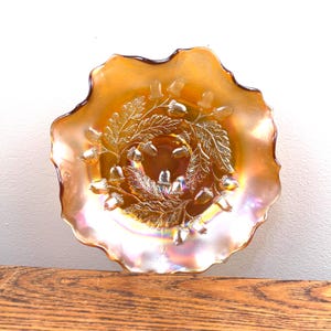 Fenton Amber carnival glass 1920&#39;s
