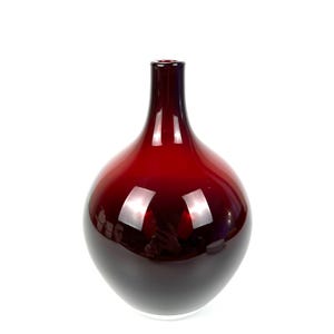 IKEA Salong Ruby Red 8&quot; Modernist Handblown Glass Vase 16789 Johanna Jelinek