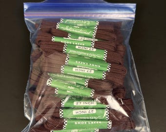 Vintage Deadstock Empri International 27” Braided Shoe Laces – Bulk Commercial Lot of 50 Pairs (100 Laces Total)