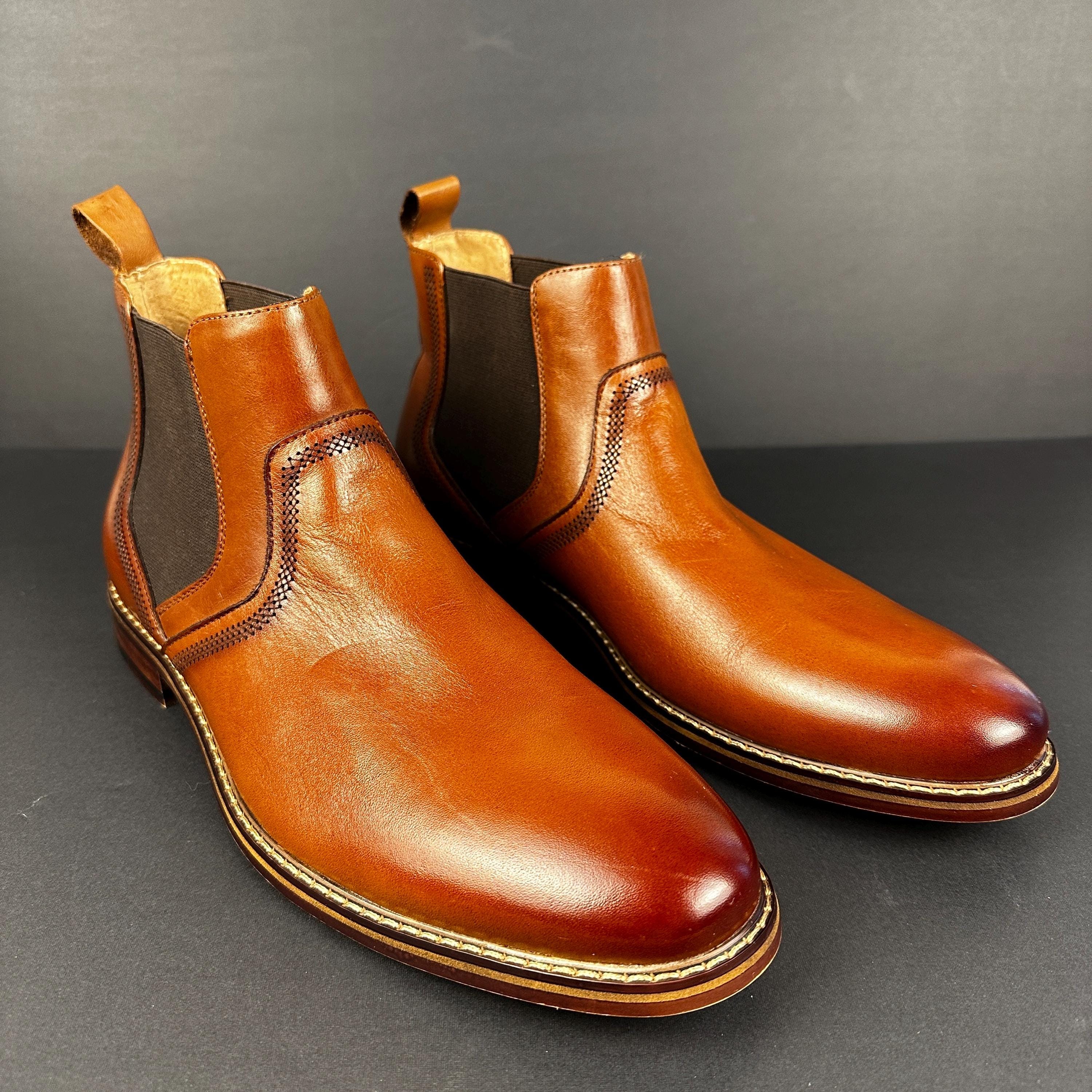 Stacy Adams Leather Chelsea Boots Stacy Adams Townsend Plain Toe Chelsea Boots, Black Tumbled  main image 2