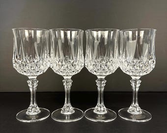 Juego de 4 copas de agua y vino Longchamp de Cristal d'Arque Durand