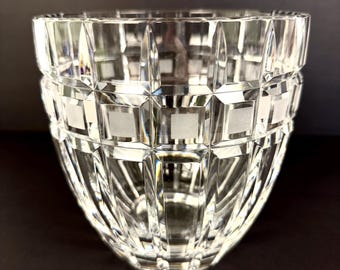 Marquis by Waterford "Quadrata" Crystal Ice Bucket / Wide Polished Vase