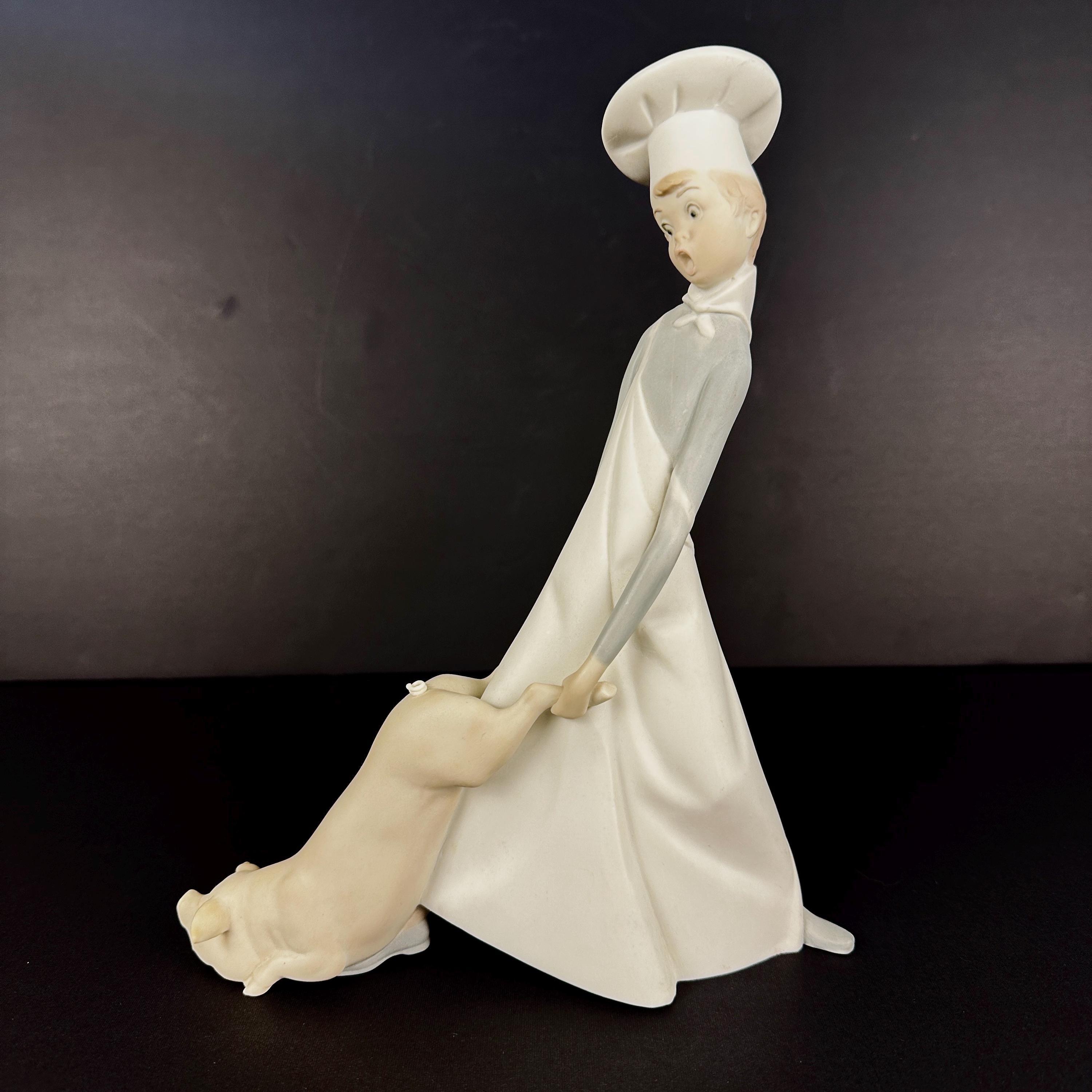 Vintage Lladro 4608 Cook in Trouble Boy With Pig Matte Porcelain