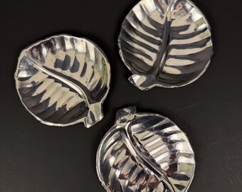 Vintage International Sterling Silver Leaf Dishes – Set of 3(Pattern S72, Heavy 112g)
