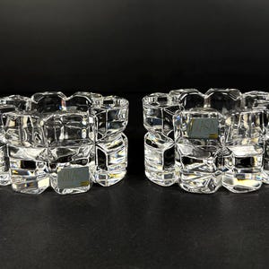 Mikasa Walther, Allemagne de l'Ouest, porte-bougie votive en cristal réfléchissant