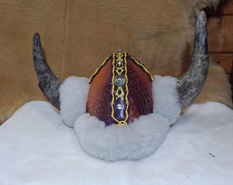 Minnesota Viking dragon skin helmet