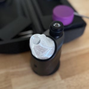 Short Twisted Dry Top for Puffco Peak/Pro in Unbreakable Flexible Rubber