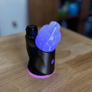 Short Wavy Dry Top for Puffco Peak/Pro in Unbreakable Flexible Rubber