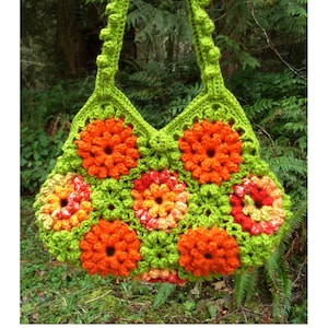 A Garden of Zinnias Bag – PA-211 - Crochet Pattern PDF