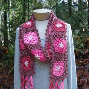 Cherry Chip Scarf - PA-312 - Crochet Pattern PDF