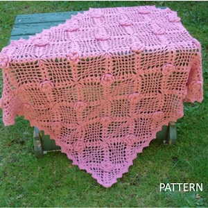Rose Trellis Baby Blanket -  PB-104 - Crochet Pattern PDF