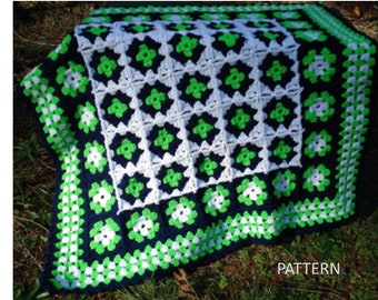 Granny Square Baby Blanket – PB-107 - Crochet Pattern PDF