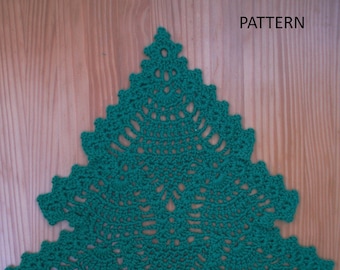 Holiday Tree Table Mat - PH-601 - Crochet Pattern PDF