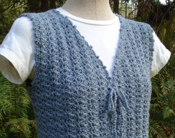 Classic Shell Stitch Vest - PW-205 - Crochet Pattern PDF