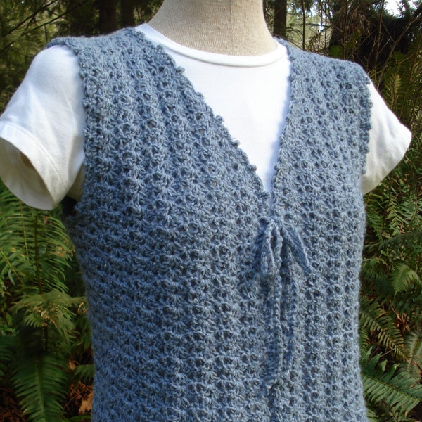 Classic Shell Stitch Vest - PW-205 - Crochet Pattern PDF