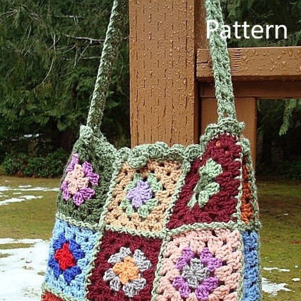 Classic Boho Shoulder Bag - PA-233 - Crochet Pattern PDF