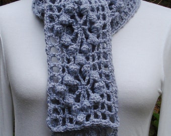 Popcorn Web Scarf - PA-304 - Crochet Pattern PDF