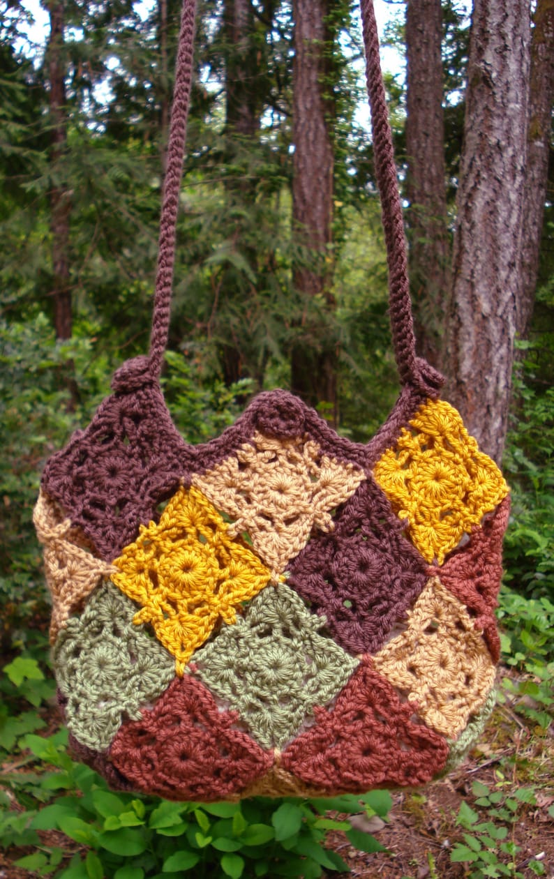 Patchwork Bag PA214 Crochet Pattern PDF Etsy