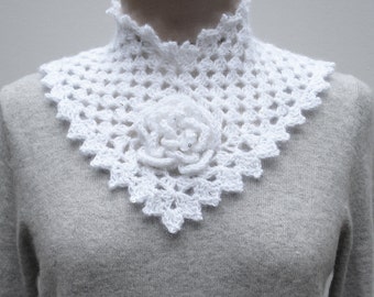 Flower Square Collar - PA-124e - Crochet Pattern PDF