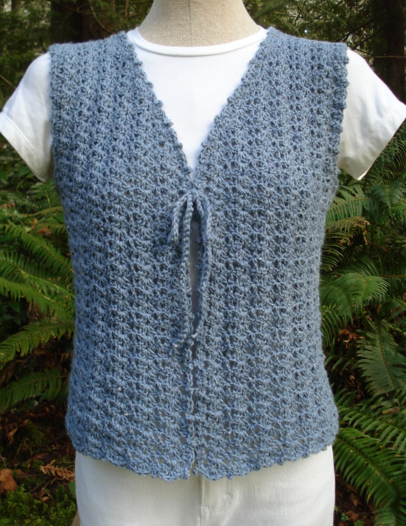 Classic Shell Stitch Vest PW-205 Crochet Pattern PDF - Etsy