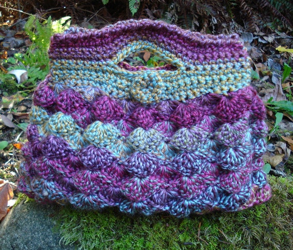 crochet shell stitch bag