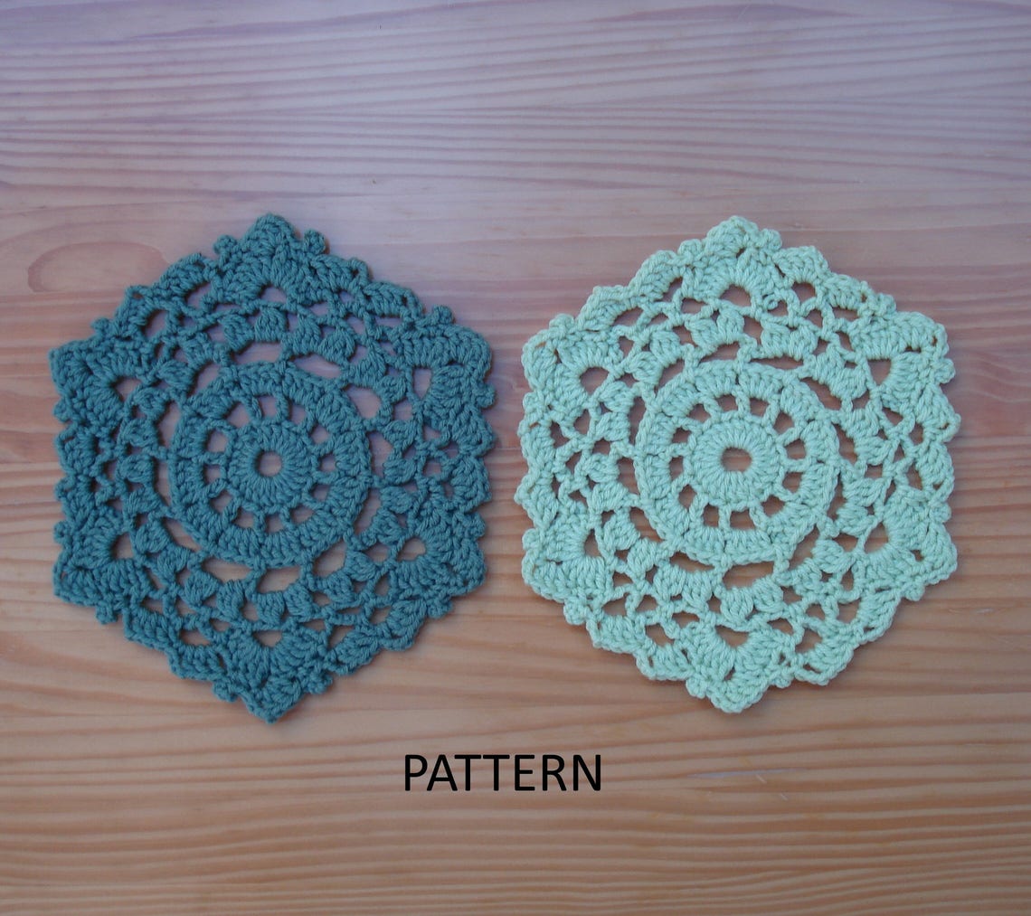 Hexagonal Table Mats PH202 Crochet Pattern PDF Etsy