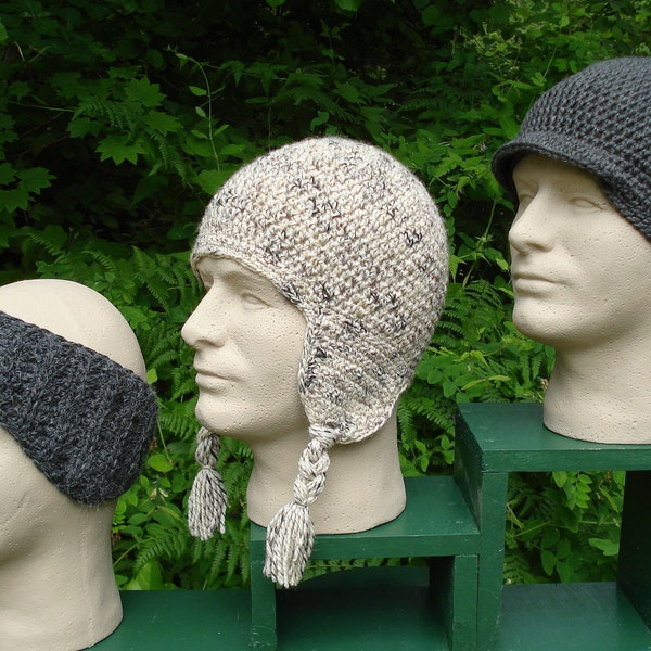 Snow Sports Caps for Men - PM-101 - Crochet Pattern PDF