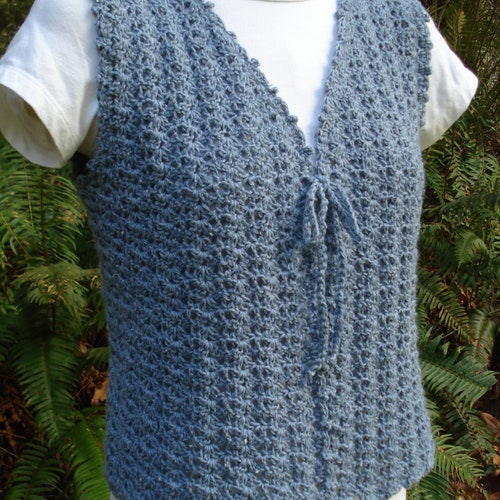 Classic Shell Stitch Vest PW205 Crochet Pattern PDF Etsy