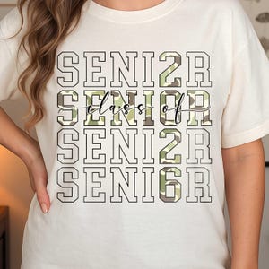 Senior 2026 PNG, Old School Camo, Camouflage Senior Class Of 2026, Graduate, Graduation png, School Spirit Shirt, Class of 2026 Digital File
