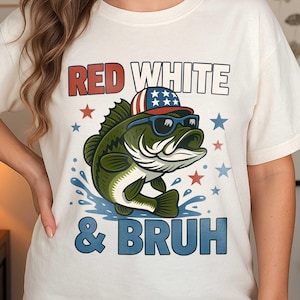 Rood wit en bruh vissen png, patriottisch vissen png, 4 juli bas vissen png, Fourth of July vissen papa png, zomervissen