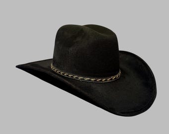 Men's Dubetina fabric Black Cowboy Hat sombrero Vaquero authentic Muerrieta Brand luxury style