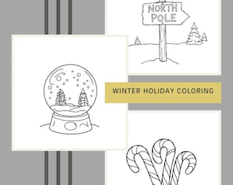 Winter Holiday Coloring Pages