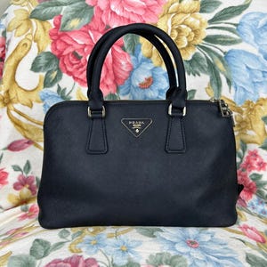 Black Prada Saffiano Lux Leather Handbag