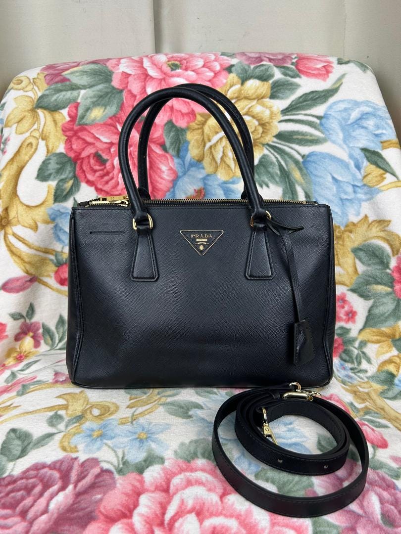 バッグ PRADA vintage bag ladies PRADA Tessuto Triangle Logo Shoulder bag Totebag Black
