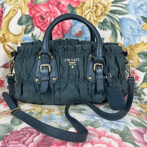 PRADA Tessuto Gaufre Nylon Handbag.