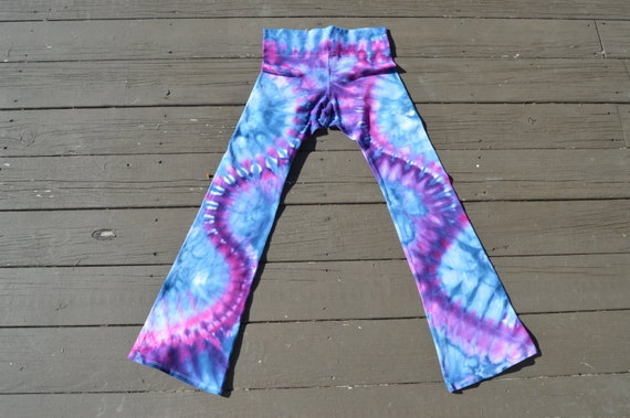 Tie Dyed Womens Large Yoga Pants Purple and Blue Yoga Pants | Etsy