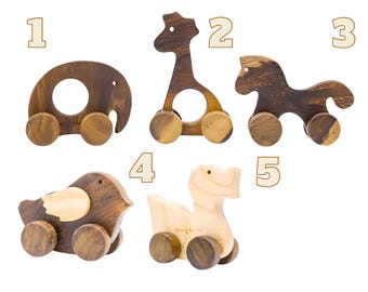 Personalized Wooden Animal Toy, Eco Friendly Montessori Toy