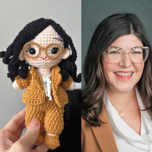 Custom Couple Portrait, Amigurumi Doll Anniversary Gifts, Coworker Gifts, Look Alike Doll Christmas Gifts, Mini Me Doll Couple Gifts