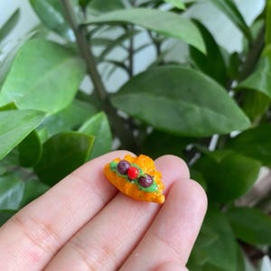 Miniature Croissant With Cream Strawberry 1/12 scale, Mini Pastry Dollhouse Food, Cake Mini, Doll Accessories For Mini House